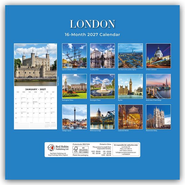 Produktbild: London 2027 &ndash; 16-Monatskalender