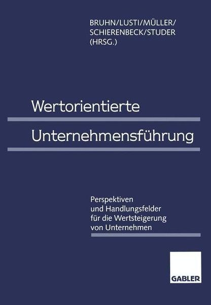 Produktbild: Wertorientierte Unternehmensf&uuml;hrung
