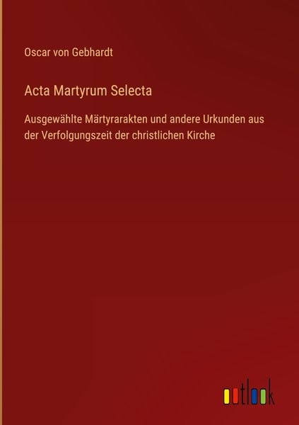 Produktbild: Acta Martyrum Selecta