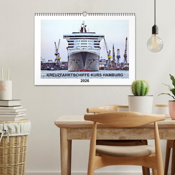 Produktbild: Kreuzfahrtschiffe Kurs Hamburg 2026 (Wandkalender 2026 DIN A3 quer), CALVENDO Monatskalender