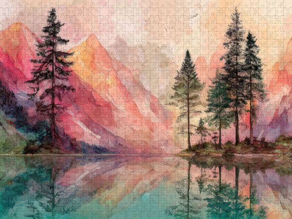 Produktbild: CALVENDO Puzzle Farbspiel der Berge | 1000 Teile Lege-Gr&ouml;&szlig;e 64x48cm Foto-Puzzle f&uuml;r gl&uuml;ckliche Stunden