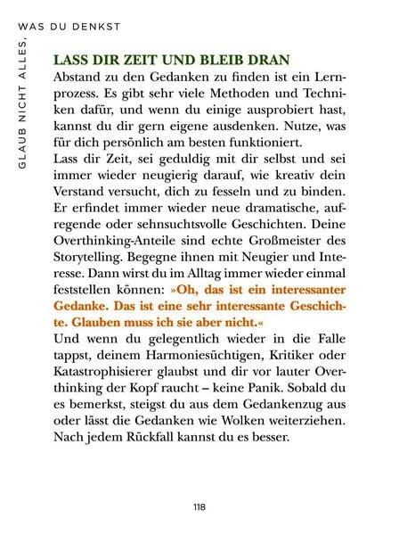 Produktbild: Die 1-Minuten-Strategie gegen Overthinking