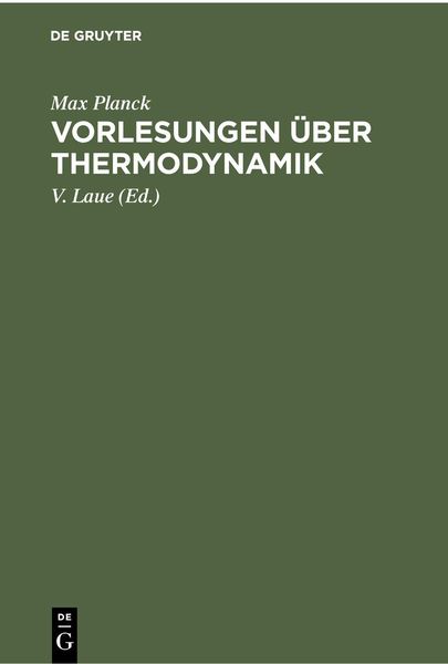 Produktbild: Vorlesungen &uuml;ber Thermodynamik