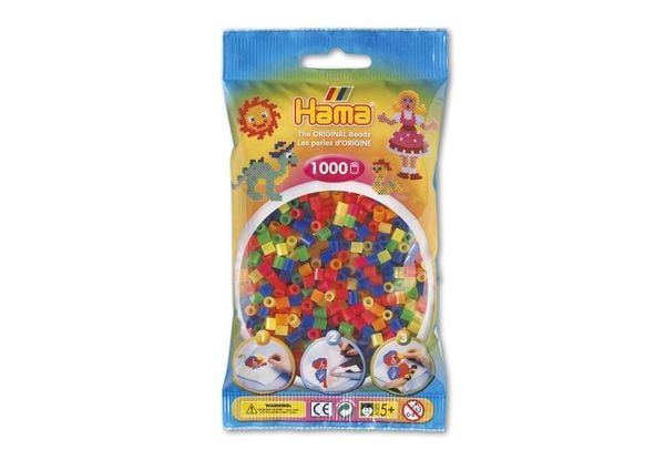 Hama Perlen, neon gemischt, 1000 Stück