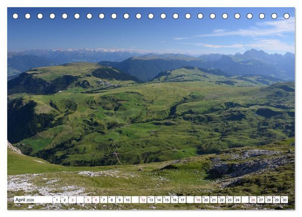 Produktbild: Seiser Alm Sommer (Tischkalender 2026 DIN A5 quer), CALVENDO Monatskalender