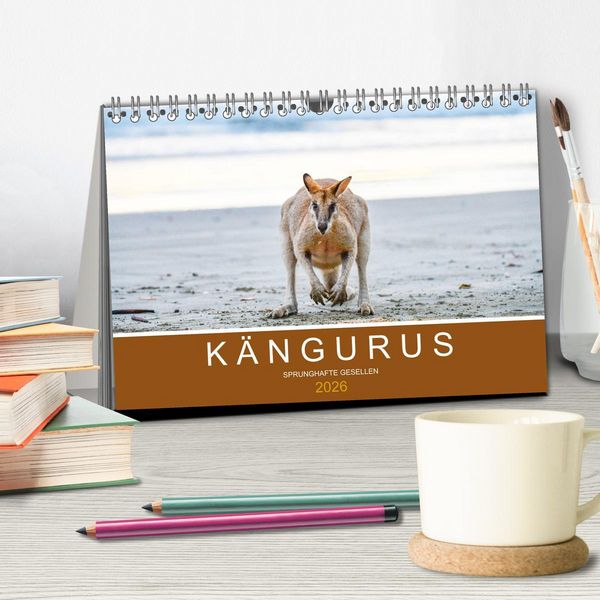 Produktbild: K&auml;ngurus, sprunghafte Gesellen (Tischkalender 2026 DIN A5 quer), CALVENDO Monatskalender