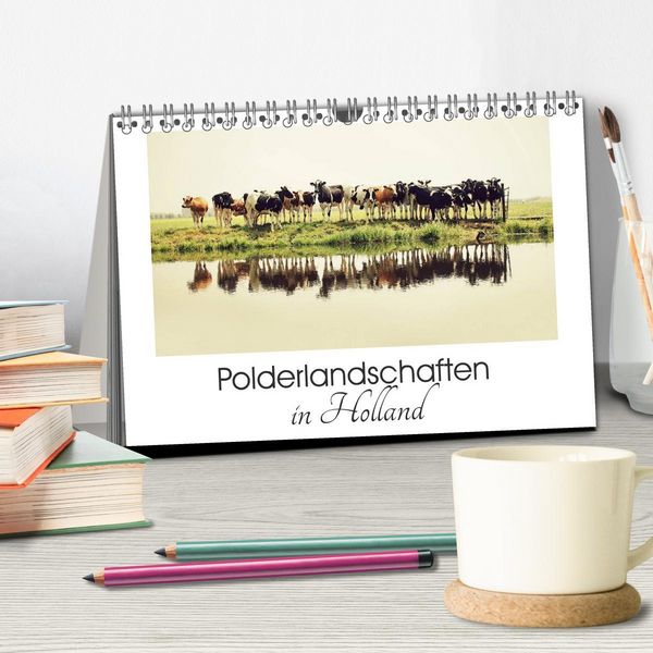 Produktbild: Polderlandschaften in Holland (Tischkalender 2026 DIN A5 quer), CALVENDO Monatskalender