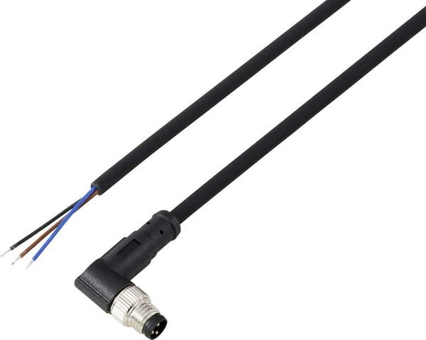 Produktbild: TRU COMPONENTS TC-13751852 Anschlussleitung M8 x 1 Stecker, gewinkelt 5 m Polzahl Sensoren: 3 1 St.