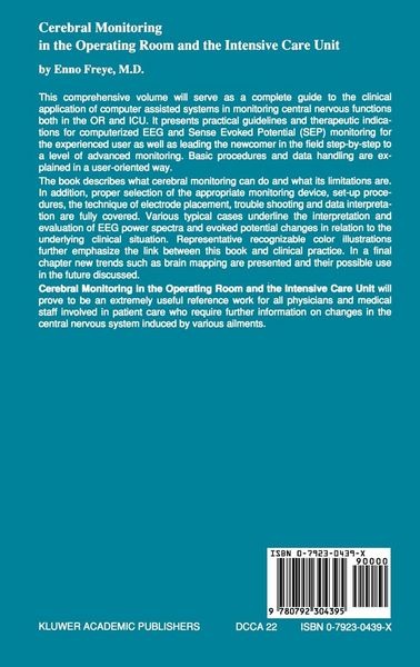 Produktbild: Cerebral Monitoring in the Operating Room and the Intensive Care Unit