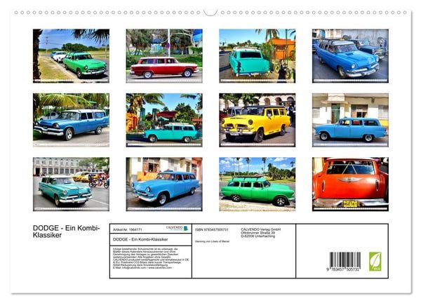 Produktbild: DODGE - Ein Kombi-Klassiker (hochwertiger Premium Wandkalender 2026 DIN A2 quer), Kunstdruck in Hochglanz