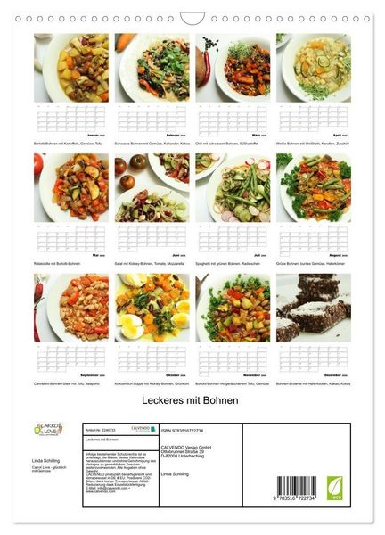 Produktbild: Leckeres mit Bohnen (Wandkalender 2026 DIN A3 hoch), CALVENDO Monatskalender