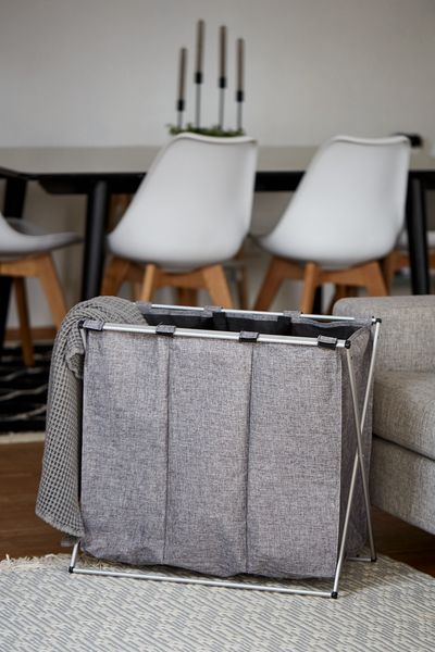 Produktbild: W&auml;schesammler Mod. Trio Grau meliert, W&auml;schekorb, 130 l