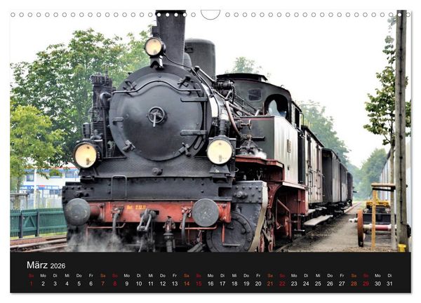 Produktbild: Dampflok-Nostalgie - 2026 schwergewichtige Lokomotiven (Wandkalender 2026 DIN A3 quer), CALVENDO Monatskalender