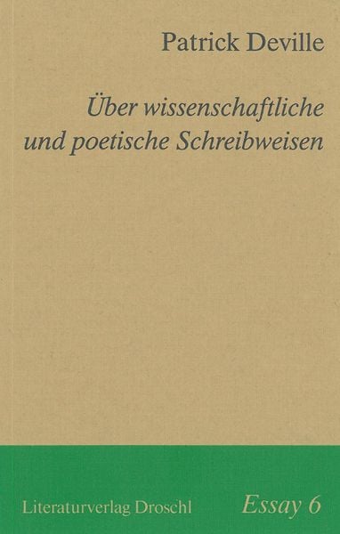 Produktbild: &Uuml;ber wissenschaftliche und poetische Schreibweisen