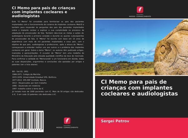 Produktbild: CI Memo para pais de crian&ccedil;as com implantes cocleares e audiologistas