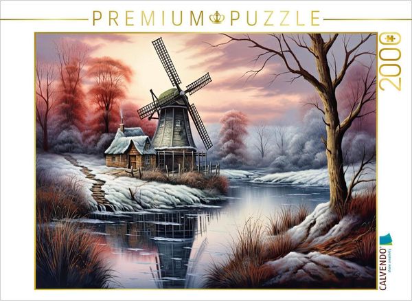 CALVENDO Puzzle Windmühle im ersten Frost | 2000 Teile Lege-Größe 90x67cm Foto-Puzzle für glückliche Stunden, Sonstige von , Calvendo Puzzle,