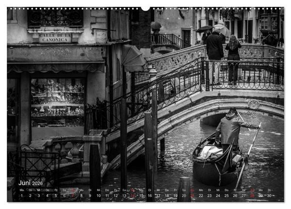Produktbild: Venedig - Licht und Schatten (hochwertiger Premium Wandkalender 2026 DIN A2 quer), Kunstdruck in Hochglanz