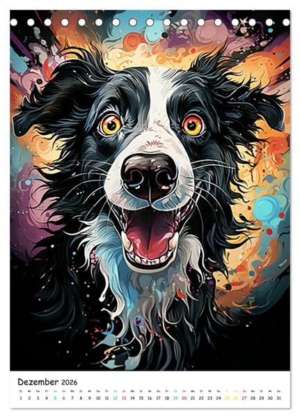 Produktbild: Crazy Dogs Bekannte Hunderassen im Comicstyle (Tischkalender 2026 DIN A5 hoch), CALVENDO Monatskalender