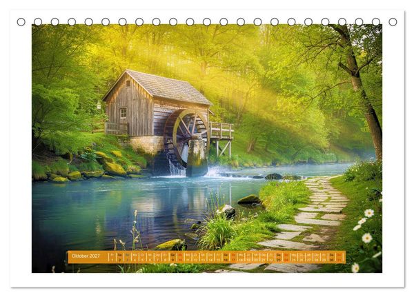 Produktbild: Natur und Wasserm&uuml;hlen (Tischkalender 2027 DIN A5 quer), CALVENDO Monatskalender