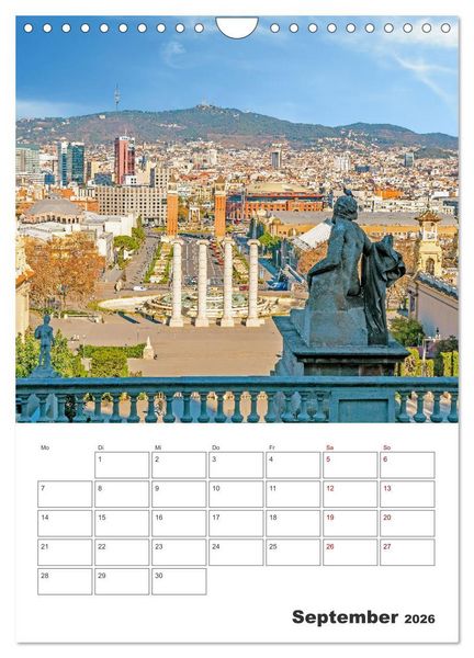 Produktbild: Barcelona - Urlaubsplaner (Wandkalender 2026 DIN A4 hoch), CALVENDO Monatskalender