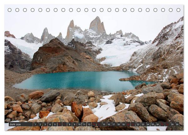 Produktbild: Patagonien - Parques Torres del Paine und Los Glaciares (Tischkalender 2026 DIN A5 quer), CALVENDO Monatskalender