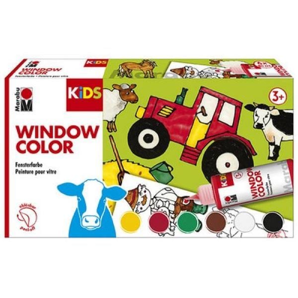 Marabu KiDS Window Color Farmer 6x80ml sortiert