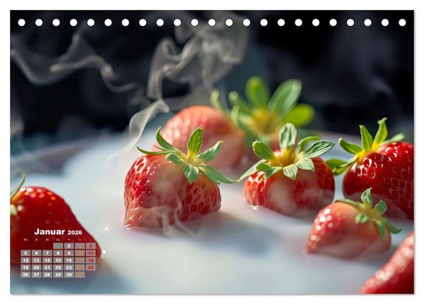 Produktbild: Superfood Blaubeeren und Erdbeeren (Tischkalender 2026 DIN A5 quer), CALVENDO Monatskalender