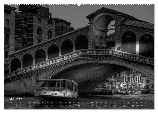 Produktbild: Venedig - Licht und Schatten (hochwertiger Premium Wandkalender 2027 DIN A2 quer), Kunstdruck in Hochglanz