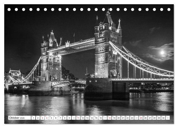 Produktbild: London Stadt an der Themse (Tischkalender 2026 DIN A5 quer), CALVENDO Monatskalender