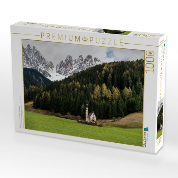 Produktbild: CALVENDO Puzzle San Giovanni in Ranui Kirche, Dolomiten | 1000 Teile Lege-Gr&ouml;&szlig;e 64x48cm Foto-Puzzle f&uuml;r gl&uuml;ckliche Stunden