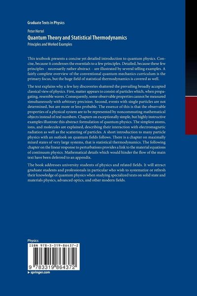 Produktbild: Quantum Theory and Statistical Thermodynamics