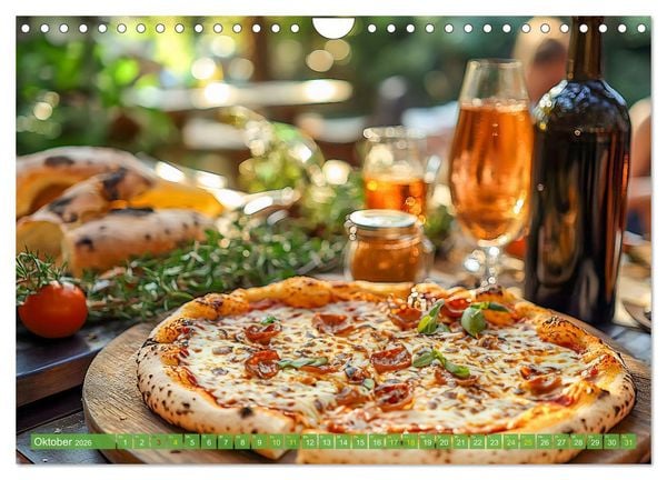 Produktbild: Pizza f&uuml;r Genie&szlig;er! - Erleben Sie jeden Monat neue Pizza-Momente (Wandkalender 2026 DIN A4 quer), CALVENDO Monatskalender