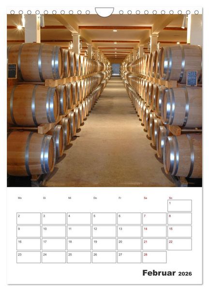 Produktbild: Weinkalender - f&uuml;r Kenner und Genie&szlig;er (Wandkalender 2026 DIN A4 hoch), CALVENDO Monatskalender