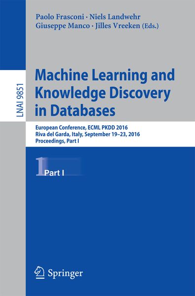 Produktbild: Machine Learning and Knowledge Discovery in Databases