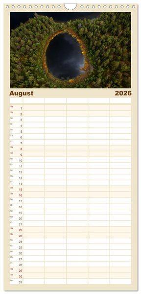 Produktbild: Familienplaner 2026 - Wildes Finnland mit 5 Spalten (Wandkalender, 21 x 45 cm) CALVENDO