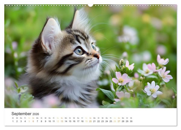 Produktbild: Zauberhafte Katzenbabys (Wandkalender 2026 DIN A2 quer), CALVENDO Monatskalender