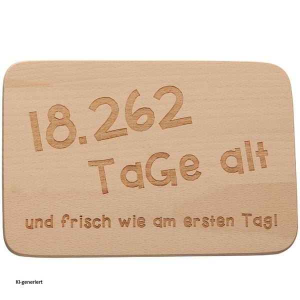 Produktbild: neuetischkultur Fr&uuml;hst&uuml;cksbrettchen 18.262 Tage alt und...