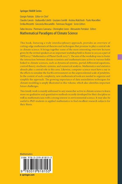 Produktbild: Mathematical Paradigms of Climate Science