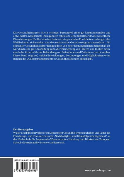 Produktbild: Qualit&auml;tsmanagement in Gesundheitsberufen