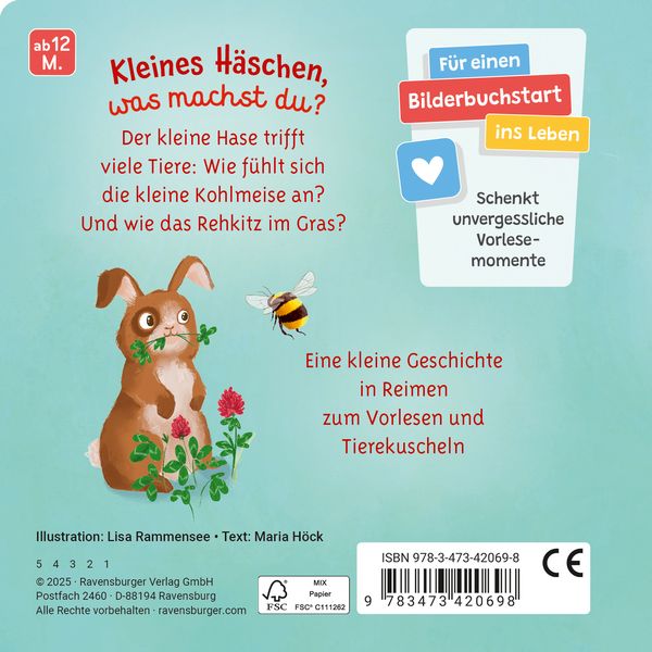 Produktbild: Mein liebstes Vorlese-F&uuml;hlbuch - Der kleine Hase