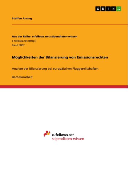 Produktbild: M&ouml;glichkeiten der Bilanzierung von Emissionsrechten