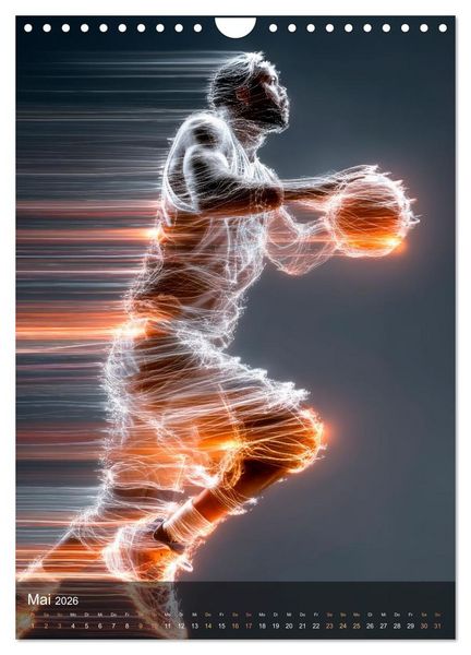 Produktbild: Basketball - Die visuelle Kraft des Sports (Wandkalender 2026 DIN A4 hoch), CALVENDO Monatskalender
