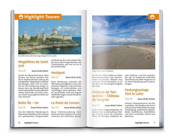 Produktbild: KOMPASS Wanderf&uuml;hrer Bretagne, vom Mont-Saint-Michel bis Saint-Nazaire, 55 Touren mit Extra-Tourenkarte
