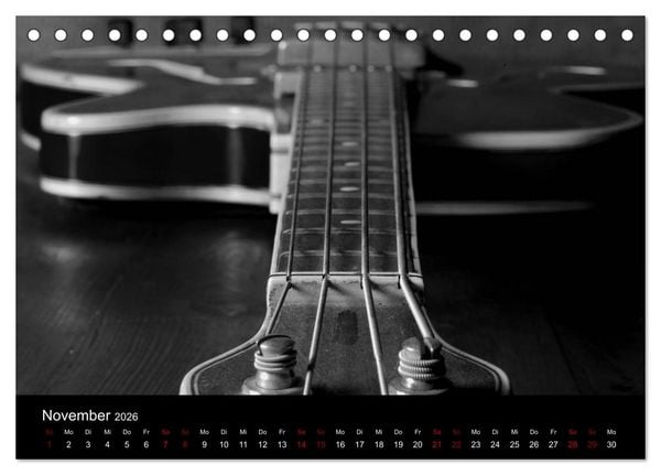Produktbild: Regelwerke - Details alter E-Gitarren (Tischkalender 2026 DIN A5 quer), CALVENDO Monatskalender
