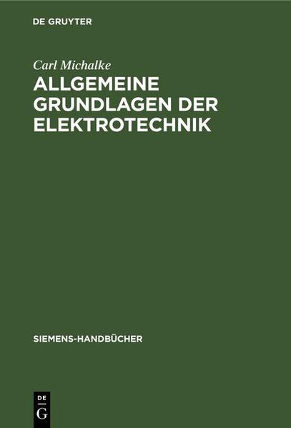 Produktbild: Allgemeine Grundlagen der Elektrotechnik