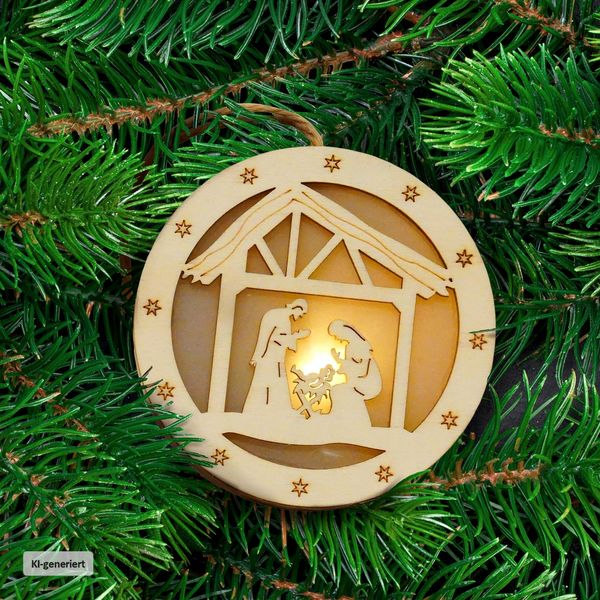 Produktbild: HTI-Living Baumbehang LED Weihnachtskrippe Baumbehang LED Weihnachtskrippe
