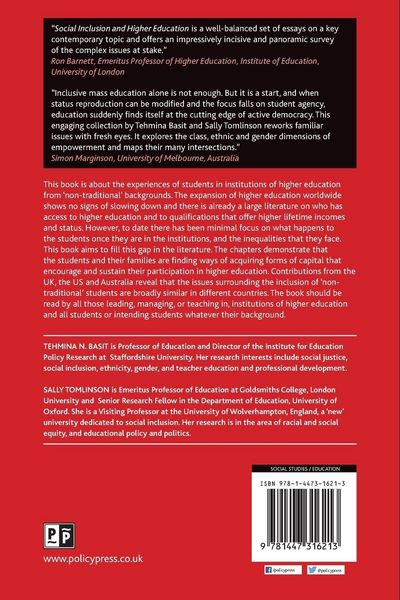 Produktbild: Social inclusion and higher education