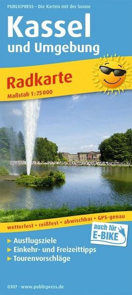 Produktbild: Publicpress Radkarte Kassel und Umgebung 1:75.000