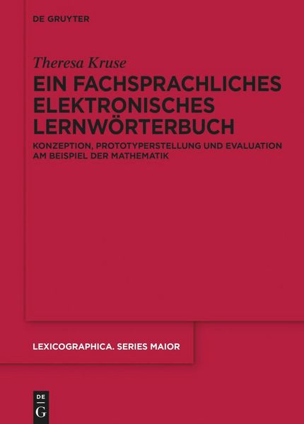 Produktbild: Ein fachsprachliches elektronisches Lernw&ouml;rterbuch