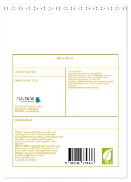 Produktbild: Dackel-Gl&uuml;ck (Tischkalender 2027 DIN A5 hoch), CALVENDO Monatskalender